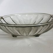 Art Deco pressed moulded glass bowl made in France
