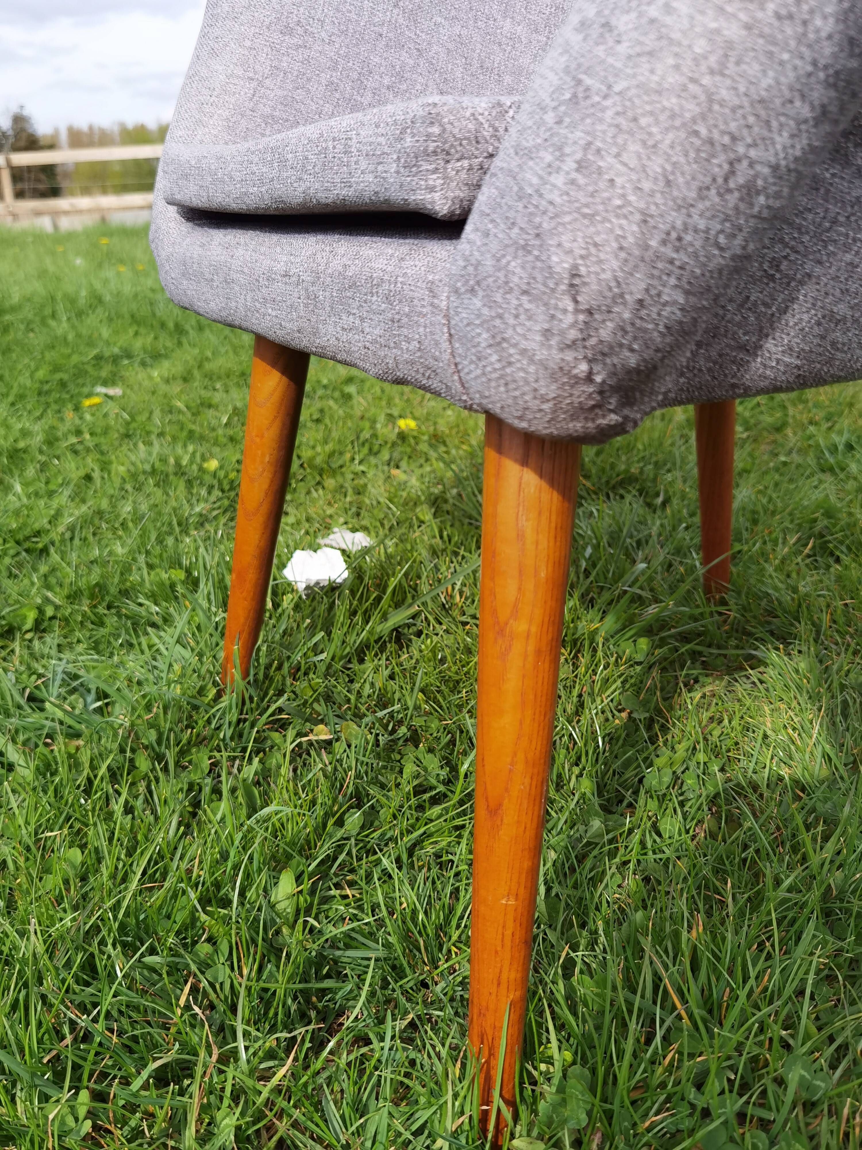 Pair of fiber armchair Miroslav Navratil gray