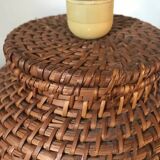 Vintage rattan lamp foot