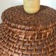Pied de lampe en rotin vintage