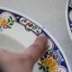 Set of 5 Boch soup plates, Fructidor service, vintage