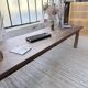 XL farmhouse table in solid oak, brutalist style, 20th century.