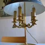 Large hot water bottle lamp with 5 bronze lights, empire style