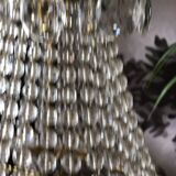 Crystal and brass chandelier