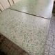 Vintage table in wood, metal and water green formica stamped Roc - Mado style