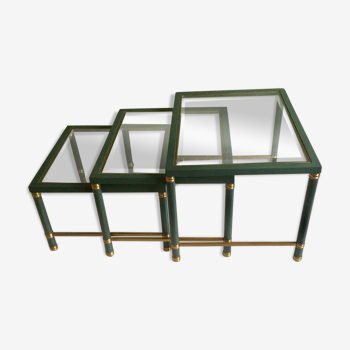 Tables gigognes verre vert