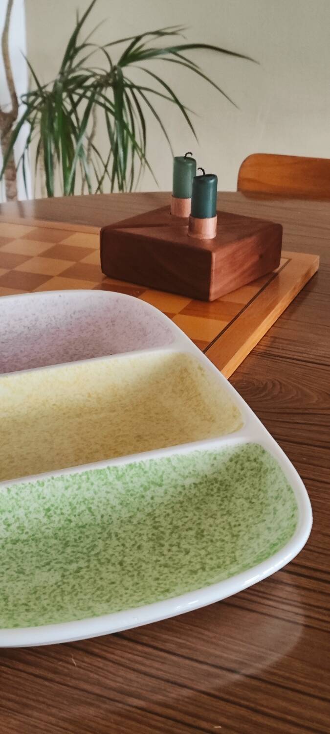 Large ceramic aperitif platter in vibrant colours Gien Vintage