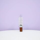 Vintage veneer rosewood wall lamp glass kelp