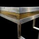 Console italienne acier et laiton 1970