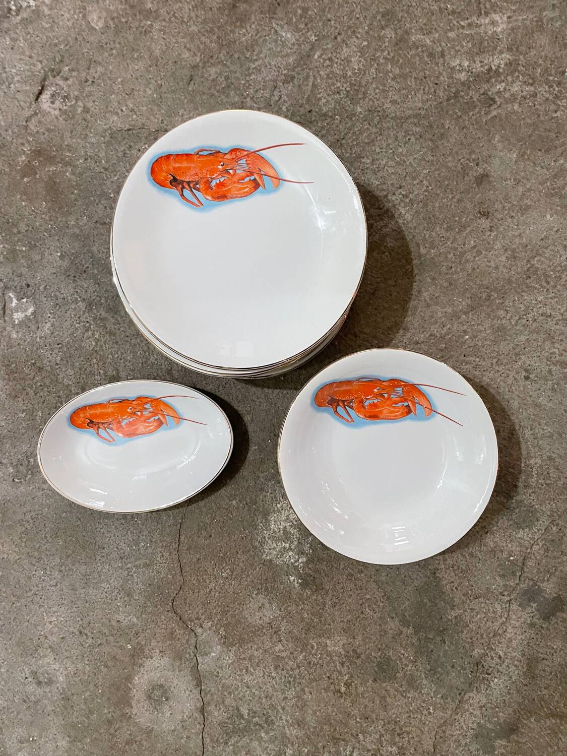 Set from the Digoin & Sarreguemines pottery.