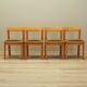 Ensemble de quatre chaises en hêtre, design italien, années 1970, production : Italie