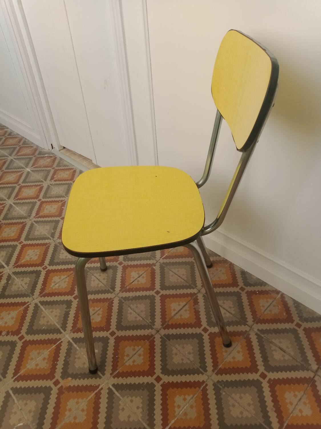 Yellow formica chair