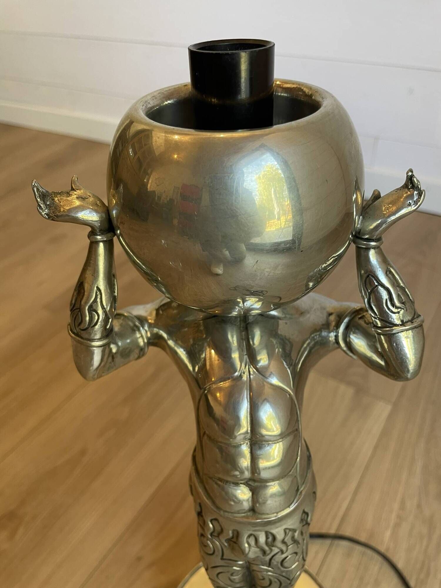 Sculptural Lamp in Tin by Piero Figura for Atena – Italy