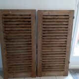 Ancient shutters of the 60s in pine