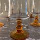 Amber ball-shaped glass base
