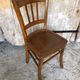 Chair bistrot luterma wood drawing sitting 70s vintage #a197