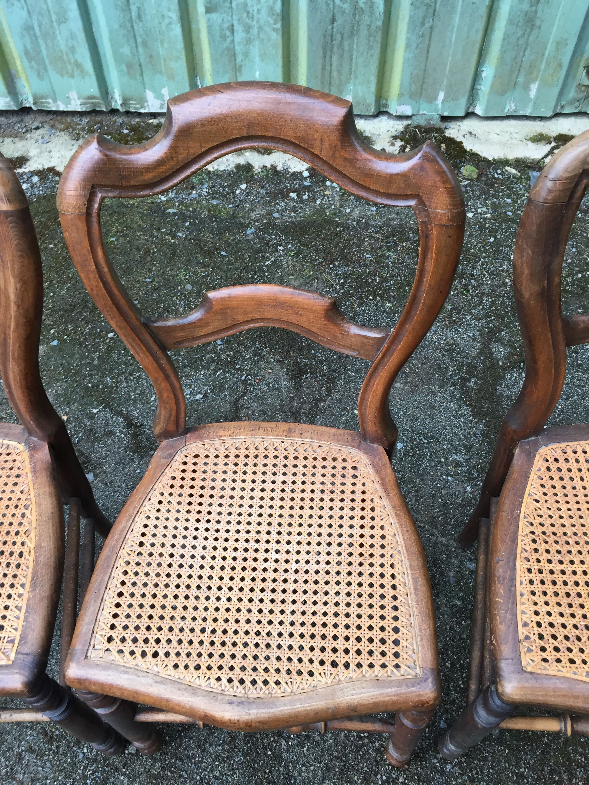 Louis Philippe style beech chairs