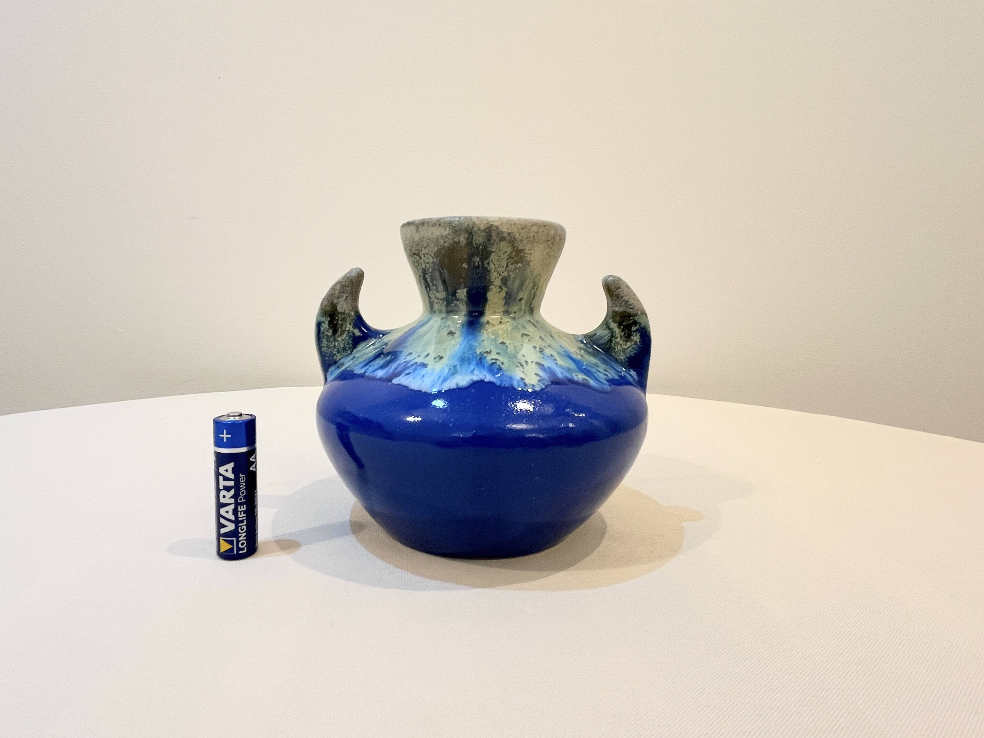 Vase with handles vintage alpho art deco ceramic alphonse mouton vintage