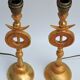 Pair of Gilded Bronze Lamp by Pierre Casenove for Fondica, France