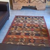 Kilim cotton and burlap carpet - 120x190cm