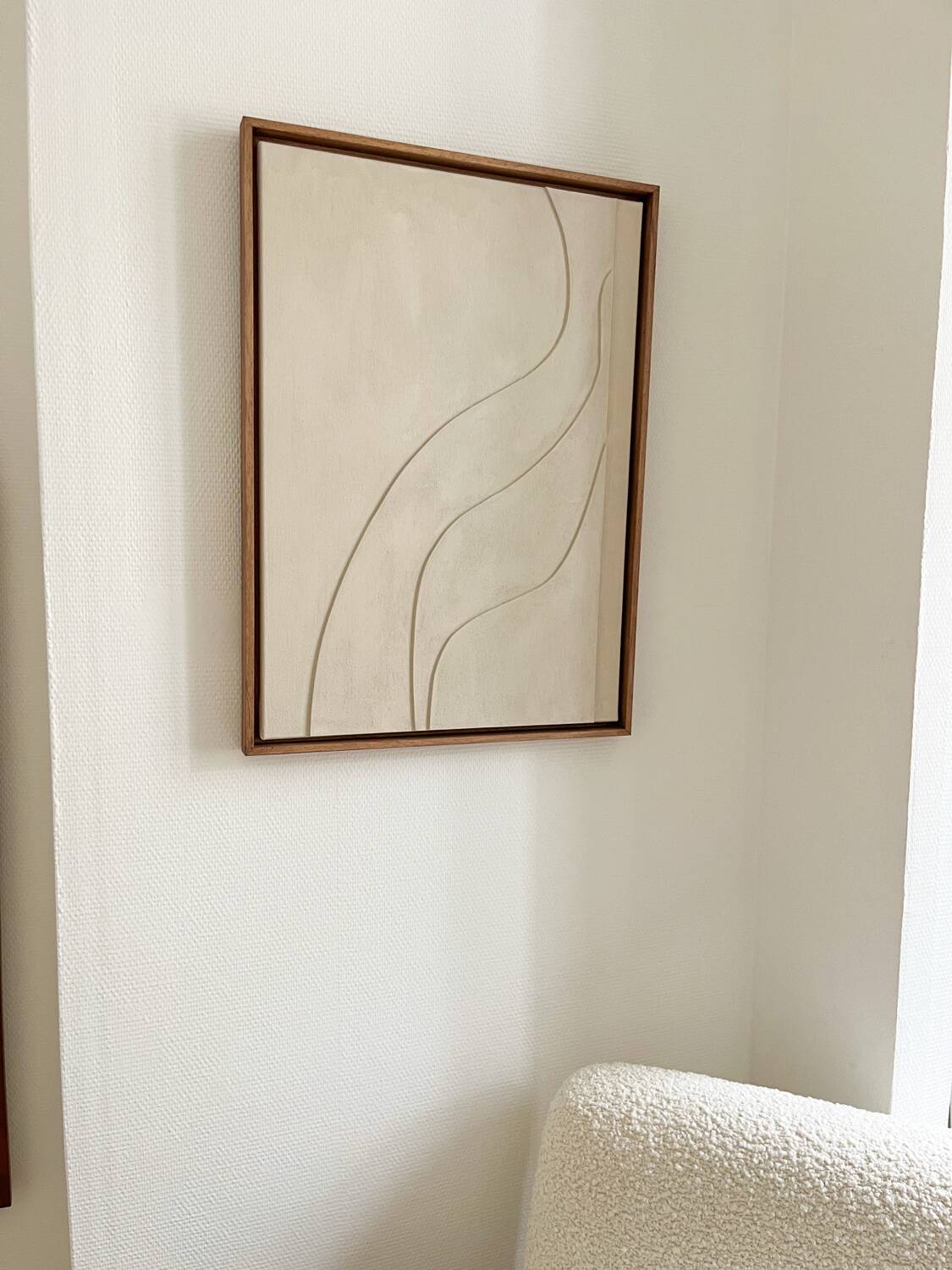 Beige relief painting