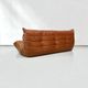 Togo  sofa in cognac leather attributed to  Michel Ducaroy for Ligne Roset.