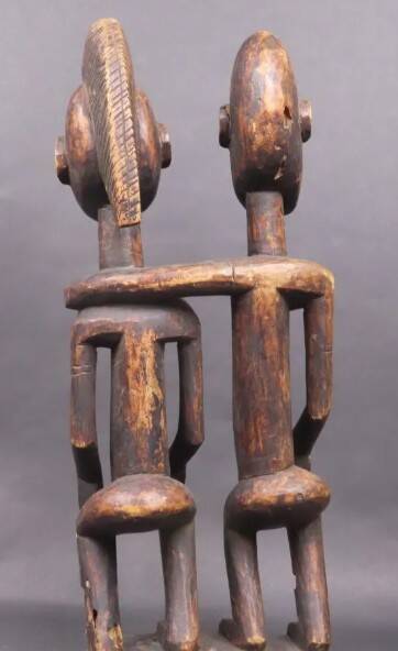 Sculpture couple bois