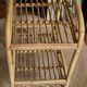 Vintage rattan trolley on wheels