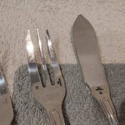 Hors d'oeuvre service, 4 pieces, silver-plated metal, Christofle Vendôme silversmith