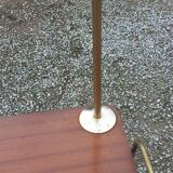 Floor lamp of the 50s in gilded metal triple mahogany tablets and gilded metal