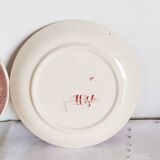 Sarreguemines earthenware coffee cups, "Wagram" pattern with saucer