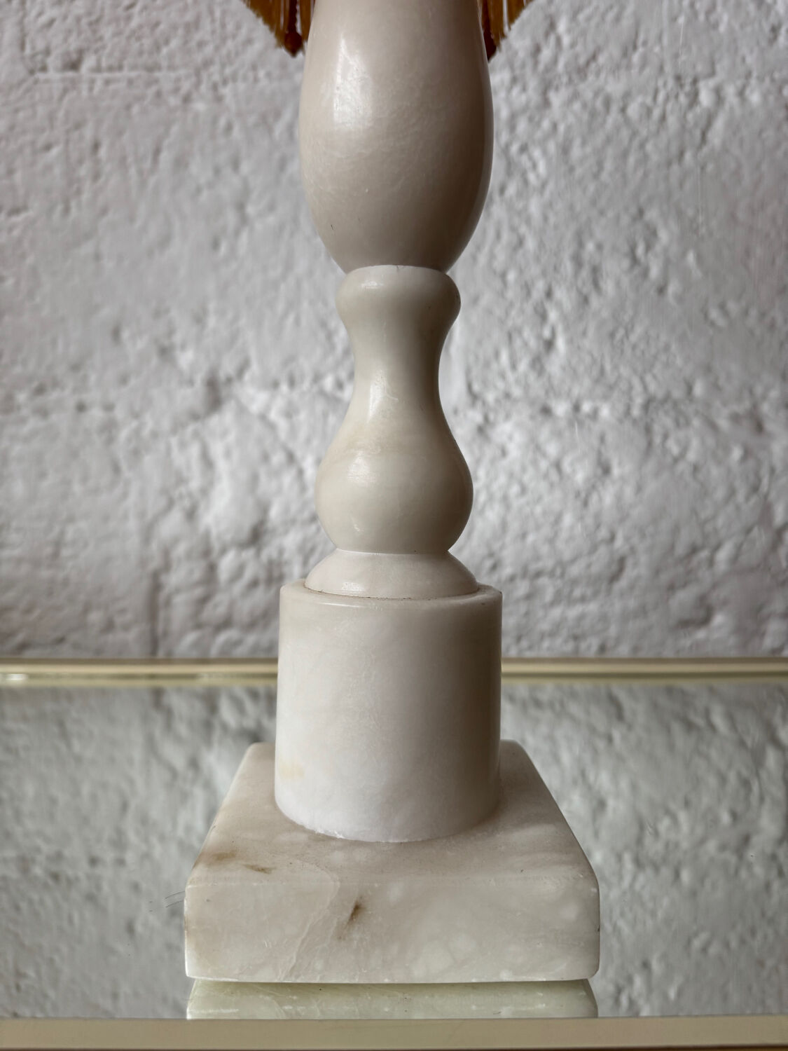 1970s alabaster column lamp