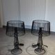 Pair of black modernist design lamps