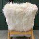 Vintage Sheepskin Fluffy Rocking Chair by Ton