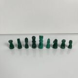 Decorative chess set in malachite, 1950–1970