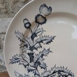 Old Lonchamp ceramic plate, Chardon Terre de fer model