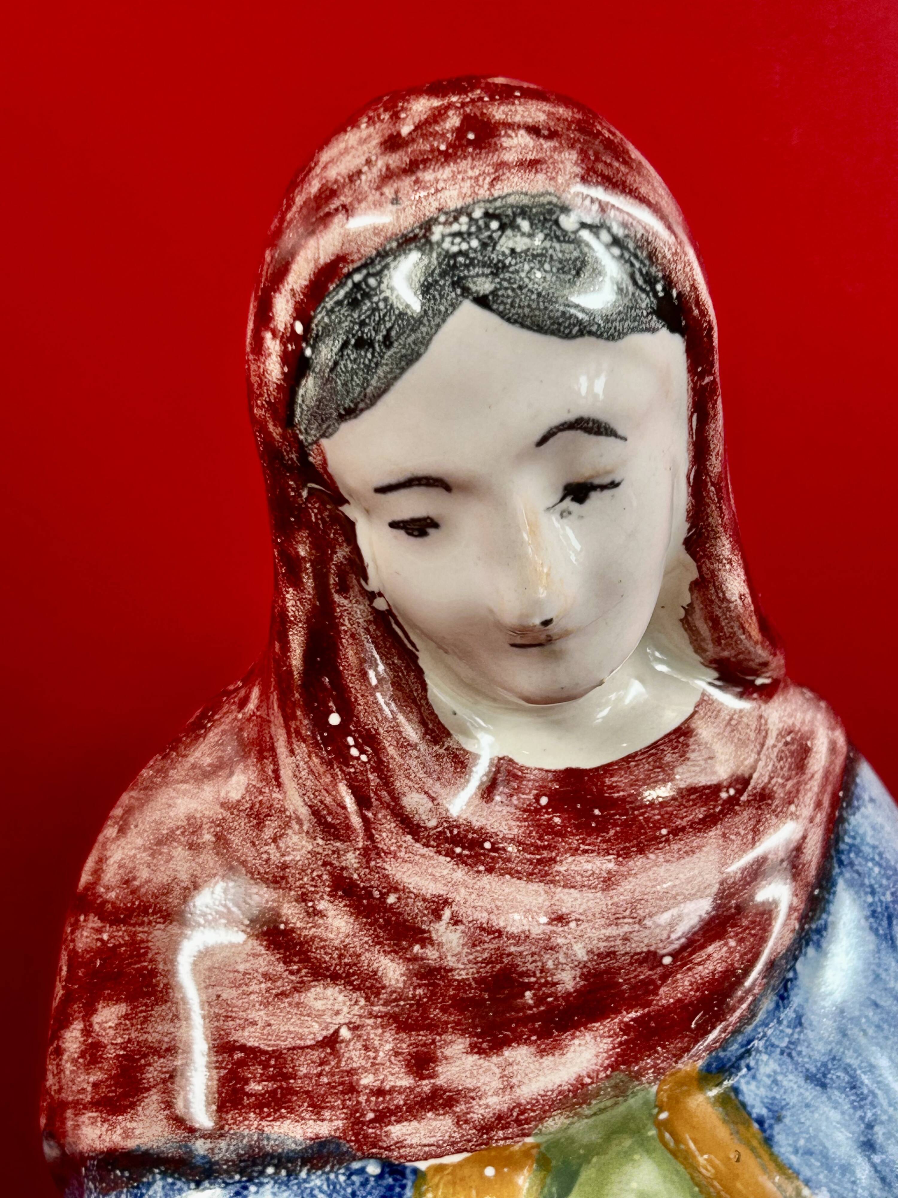 Large statue of Saint Anne Teaching the Virgin Mary to Read Malicorne 38cm