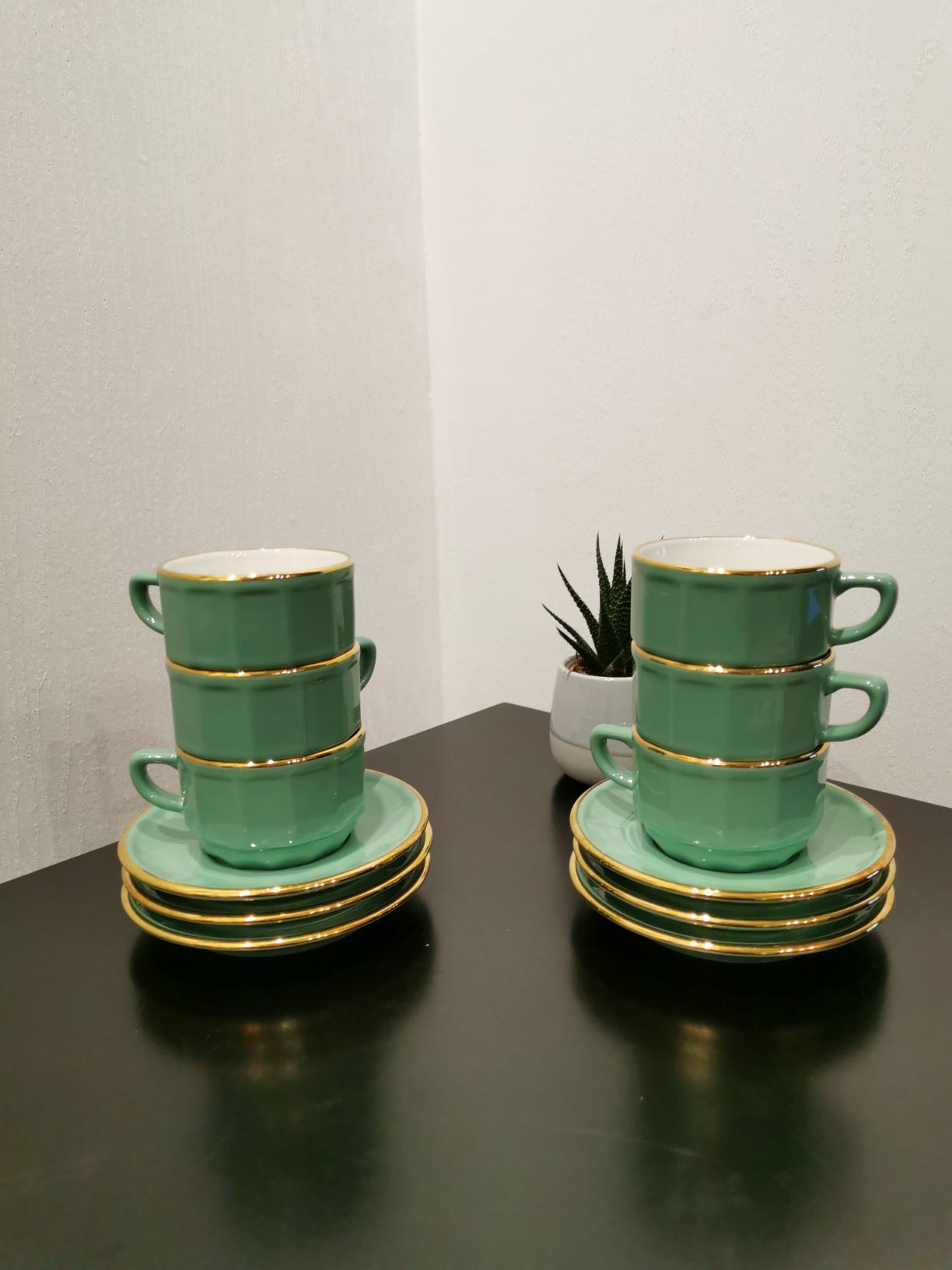 Coffee service 6 cups and under cups model Apilco by Yves Deshoulières