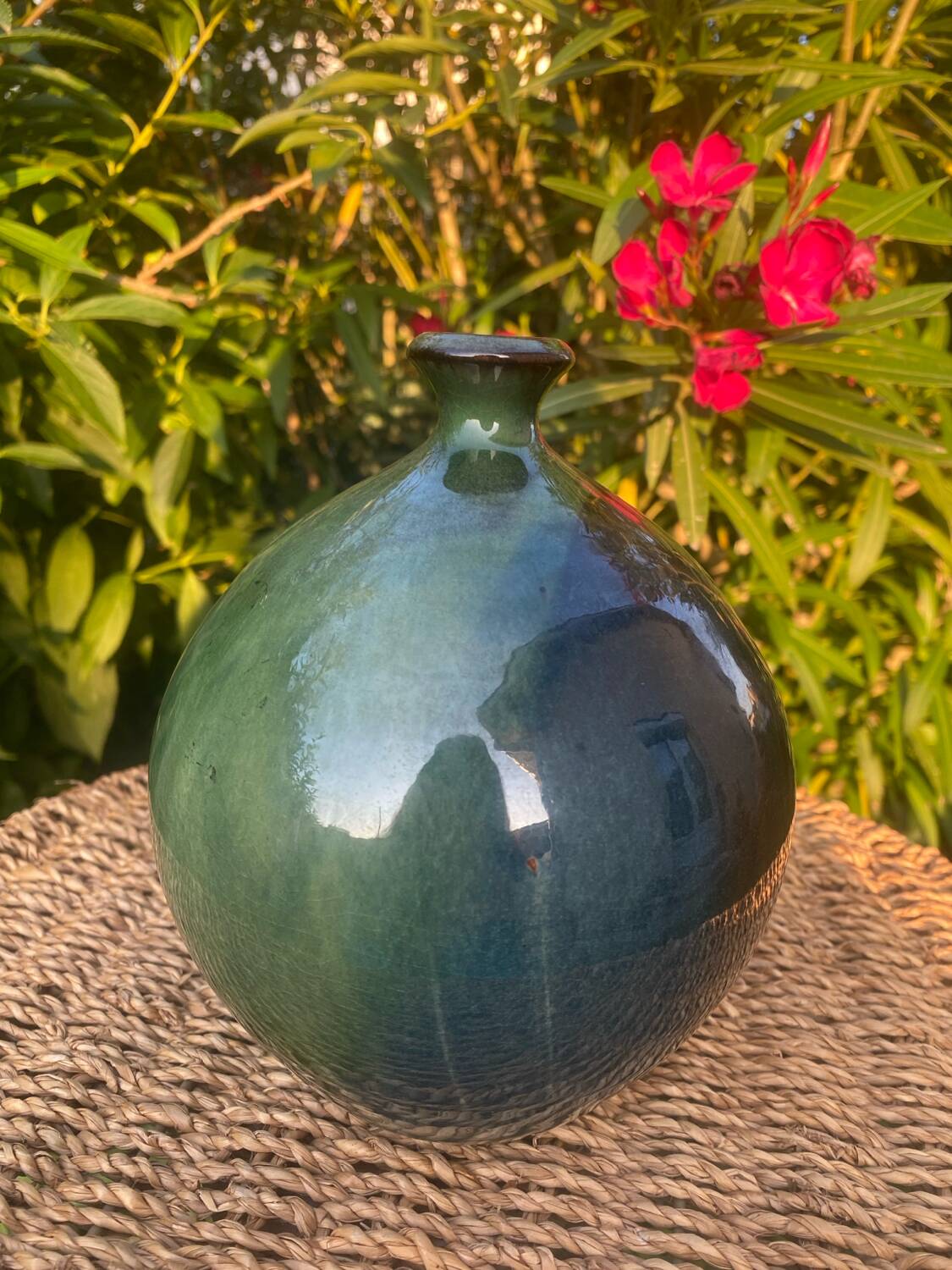 Ball vase signed Planas brands