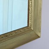 Miroir en bois massif doré 83 X 63 cm
