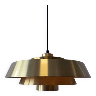 Lampe à suspension vintage en laiton