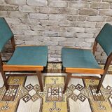 Pair of 1960 teak scandinavian chairs