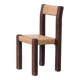 Ensemble de six chaises de salle à manger françaises Chunky Rush du milieu du siècle