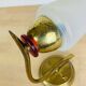 Brass and opaline tulip wall lamp, 1950s, vintage