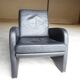 Black leather armchair