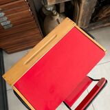 Vintage red children's desk and chair set