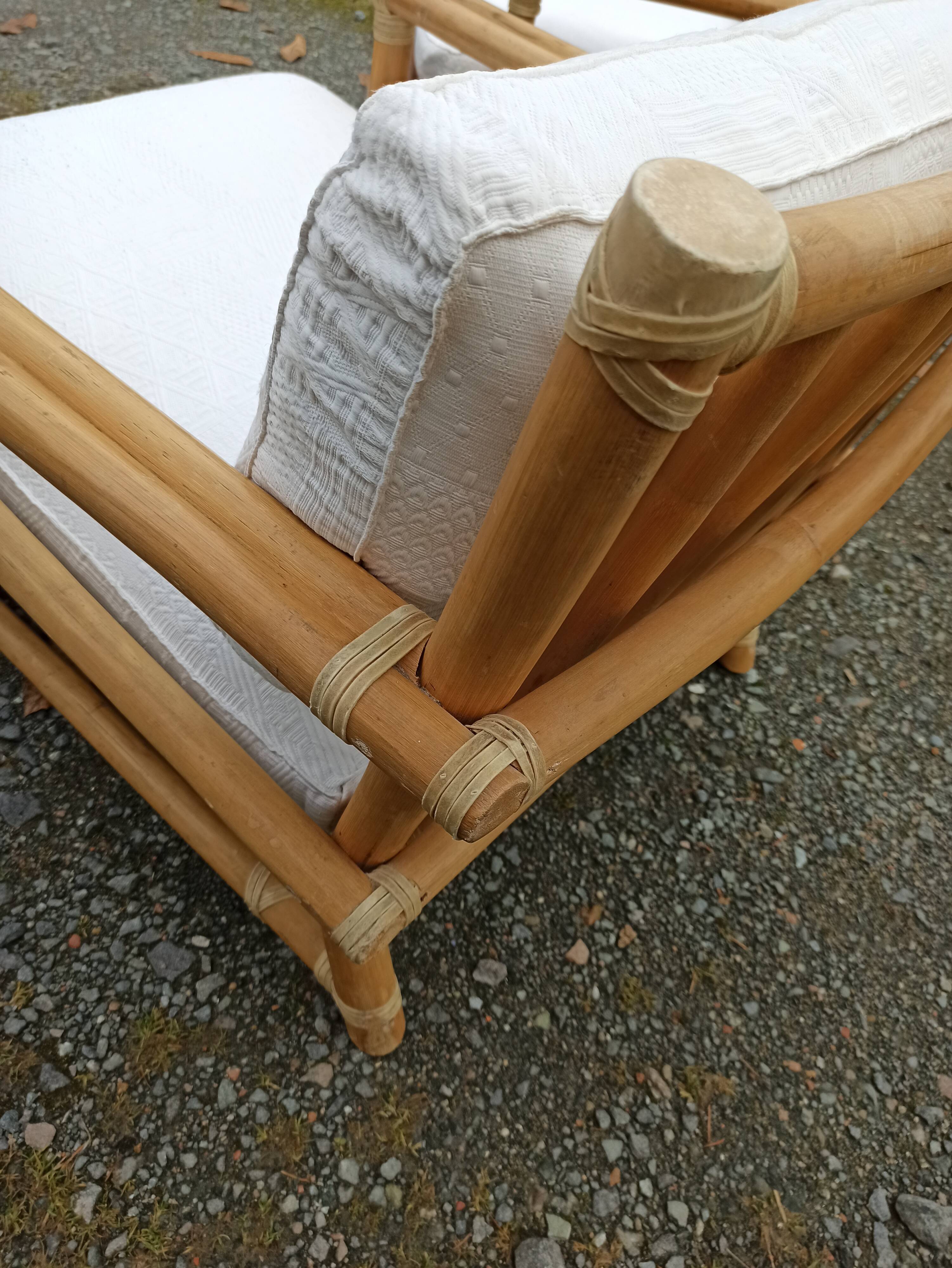 Pair of Lyda Levi armchairs for Mc Guire bamboo Italy Milan