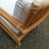 Pair of Lyda Levi armchairs for Mc Guire bamboo Italy Milan