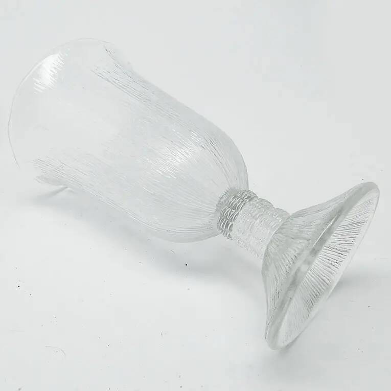 Cora vase, mid-century modern, transparent glass, Ząbkowice, Poland, 1970s