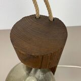 Grande lampe de table sculpturale et organique en bois de pin, attribuée à Temde Lights, Allemagne, années 1970